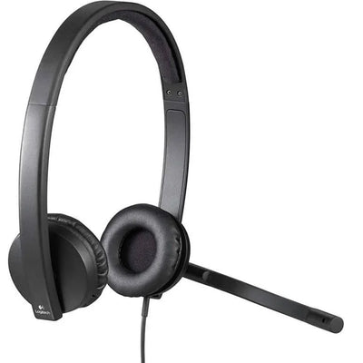 سماعة رأس ستيريو سلكية بمنفذ USB من لوجيتك H570e - ميكروفون بخاصية إلغاء الضوضاء (981-001430)