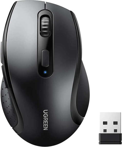 UGREEN 2.4G Wireless Ergonomic Mouse - 1600 DPI 6-Button (45012)