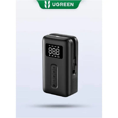 UGREEN Portable Tire Inflator – Cordless Air Compressor with Battery & LED Light – Black
