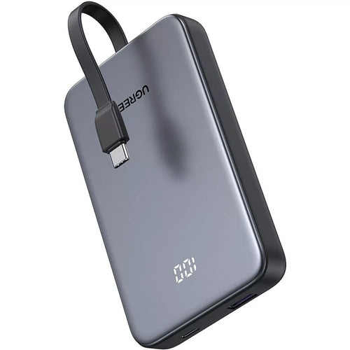 UGREEN PB526 10000mAh 20W Power Bank with Built-in USB-C Cable