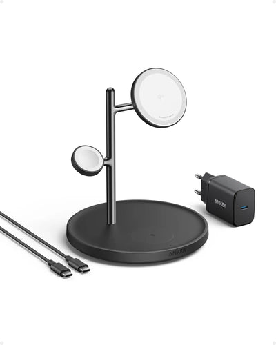 Anker MagGo Wireless Charging Station 3-in-1 Stand - Black