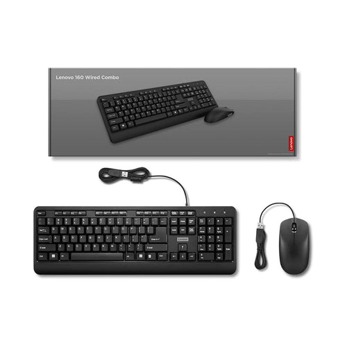 Lenovo 160 Wired Keyboard & Mouse Combo Arabic – GX31U05356