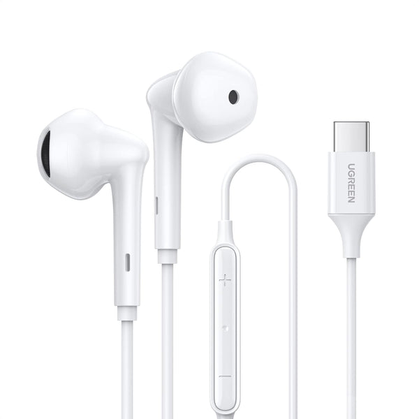 UGREEN Wired Earphones with Type-C Connector (White)