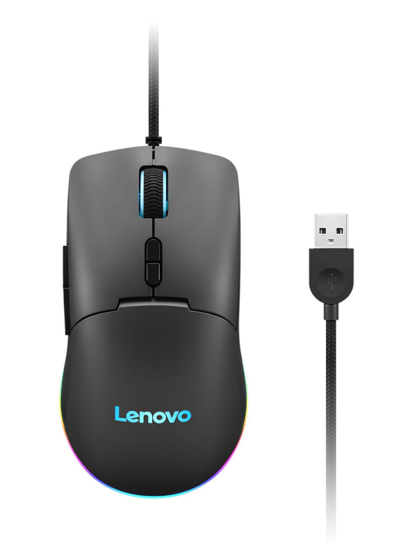 Lenovo Legion M210 RGB Gaming Wired USB Mouse, Ambidextrous, 7-Buttons, Upto 8000 DPI, RGB Backlight (GY51M74265)
