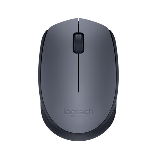 ماوس لاسلكي Logitech M170، بتردد 2.4 جيجاهرتز مع مستقبل USB نانو، وتتبع بصري، وعمر بطارية يصل إلى 12 شهرًا، مناسب للاستخدام باليدين، متوافق مع أجهزة الكمبيوتر الشخصية وأجهزة ماك وأجهزة الكمبيوتر المحمولة - رمادي