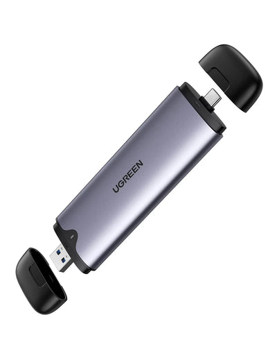 علبة محرك أقراص صلبة UGREEN USB-C+USB-A M.2 M-Key سعة 10 جيجابايت 70532 (علبة مفتوحة)