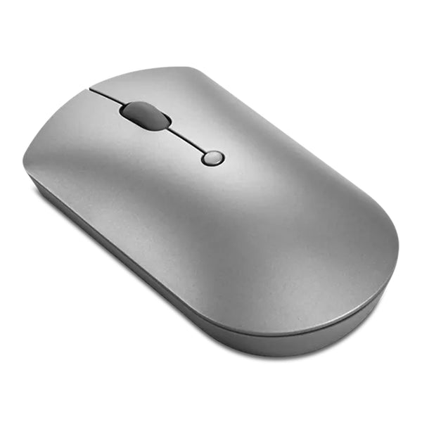 Lenovo 600 Bluetooth Silent Mouse, Blue Optical Sensor, Adjustable DPI, 4 Button, Microsoft Swift Pair, Windows, Chrome, GY50X88832, Gray