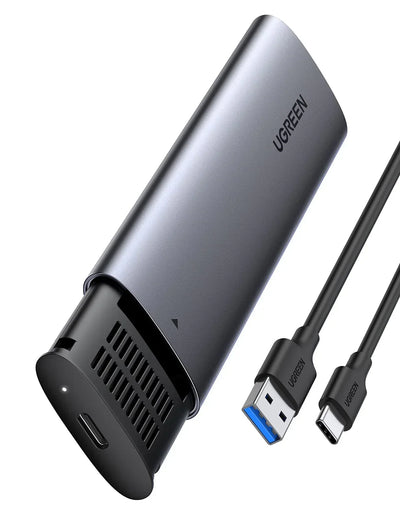 علبة UGREEN CM400 M.2 PCIe SATA SSD - USB 3.2 Gen 1 رمادي 10903 (علبة مفتوحة)