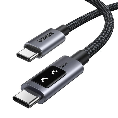 كابل شحن سريع UGREEN UNO USB-C إلى USB-C بقوة 100 واط - كابل مضفر متين