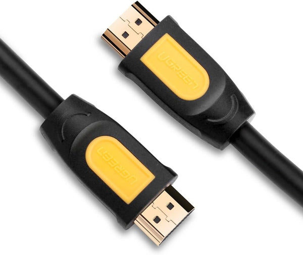 UGREEN HDMI Round Cable Supports 1080P and 3D for Blu Ray Player (Yellow/Black)