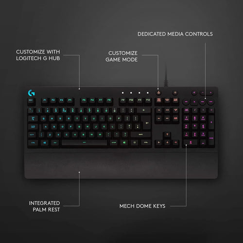 لوحة مفاتيح الألعاب Logitech® G213 Prodigy - غير متوفرة - الولايات المتحدة الدولية - الدولية (علبة مفتوحة)
