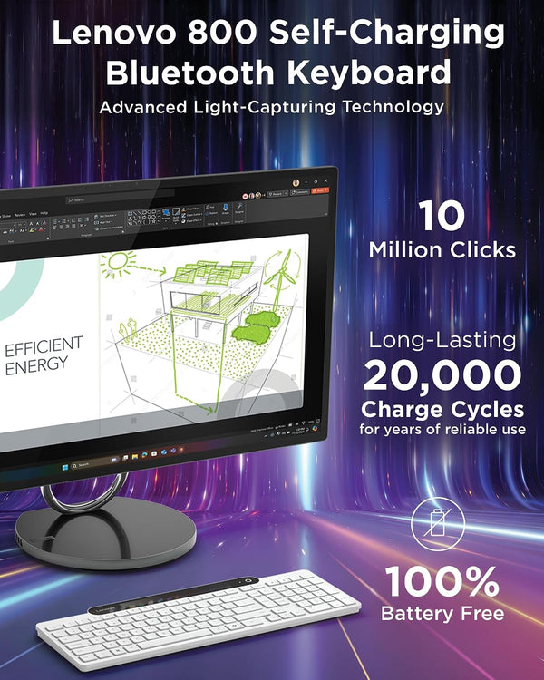 Lenovo 800 Self-Charging Bluetooth Keyboard Arabic – GY41R69585