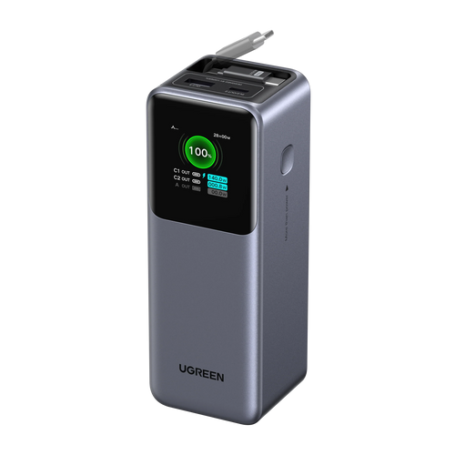 UGREEN Nexode Power Bank 20000mAh 165W with Retractable USB-C Cable PB726
