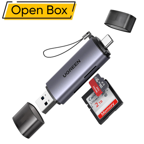 UGREEN Micro SD Card Reader USB C USB 3.0 to Memory Card Reader Adapter for SD SDHC SDXC MicroSD UHS-I - 50706 - open box