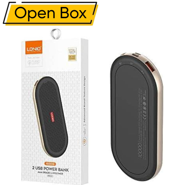 Ldnio Power Bank - 10000 mah PR1021 Black With 2USB (Open Box)