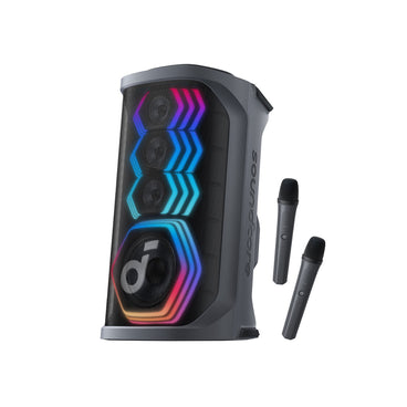 مكبر صوت لاسلكي Anker Rave 3 بتقنية البلوتوث، 160 وات، حتى 12 ساعة من التشغيل، عرض إضاءة HexaGlow - A31A3011 - أسود 