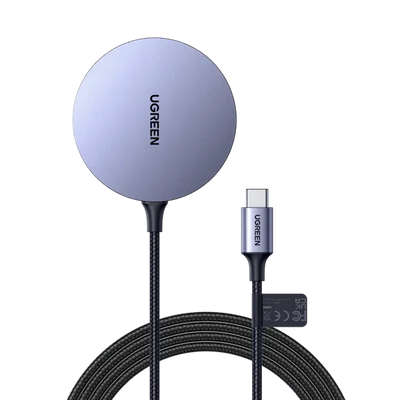 شاحن لاسلكي UGREEN 15 وات MagSafe أسود 